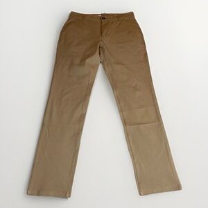 Mugsy Jeans Belmonts Chino Pants Mens 30x32 Brown Tan Stretch Casual Travel Work